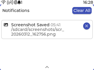 FlxOS Notification Panel