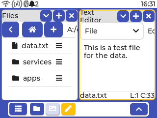 Text Editor side by side with Files App
